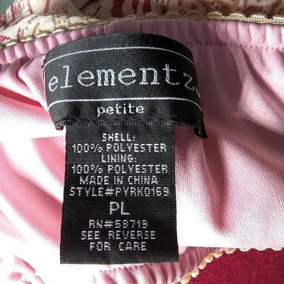 Elementz Sz PL Sheer Pink Floral Midi Layerd Skirt - Picture 8 of 8